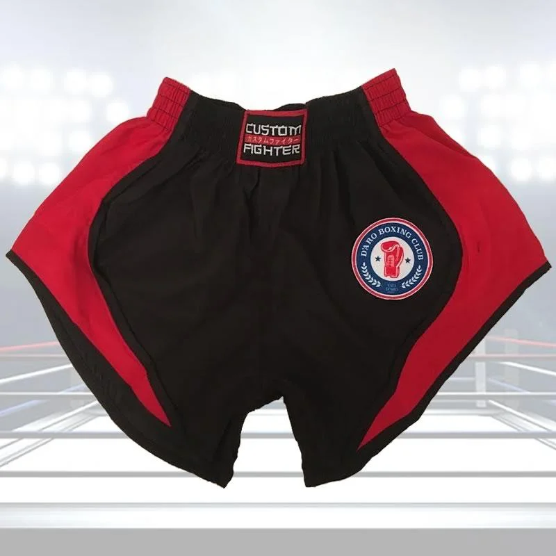 D'Aro Boxing Club - Shop - Merchandising - Short negre i vermell amb logo