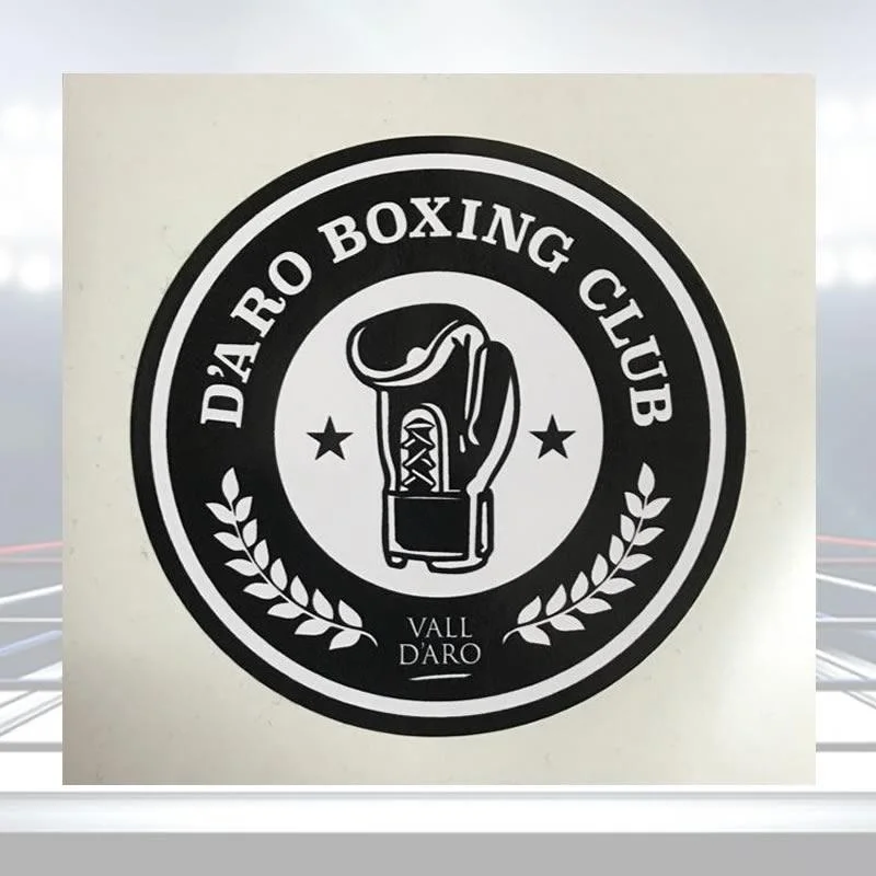 D'Aro Boxing Club - Shop - Merchandising - Adhesiu negre